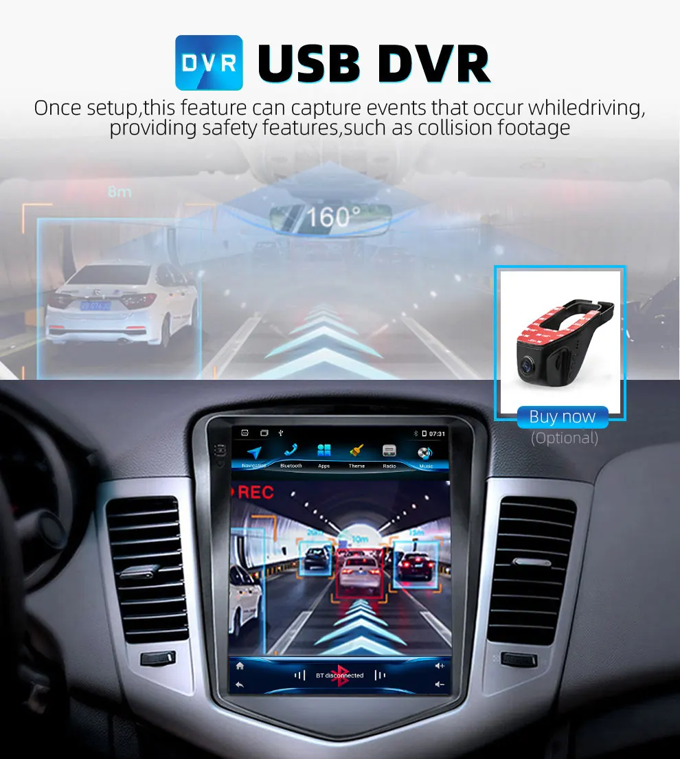 Gps Navigator With Back Camera Wireless Android Auto Touch Screen Car Android Headunit WiFi Hotspot Integrated Car Screen