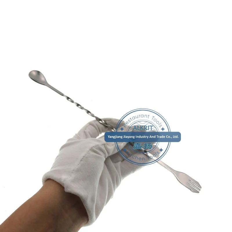 (STBT-LS003) Stainless Steel Cocktail Stirrer Bar Mixing Spoon Long Handle Drink Stirrer for Mojito, Juice, Drinks, Milkshake