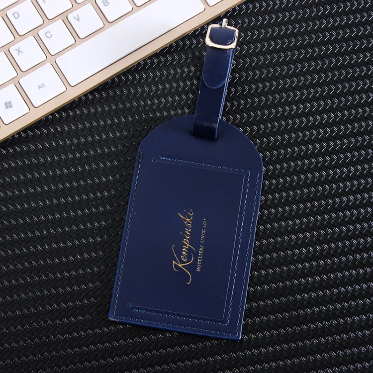 Creative leather suitcase tag aircraft PU luggage tag boarding pass logo exhibition identity tag
