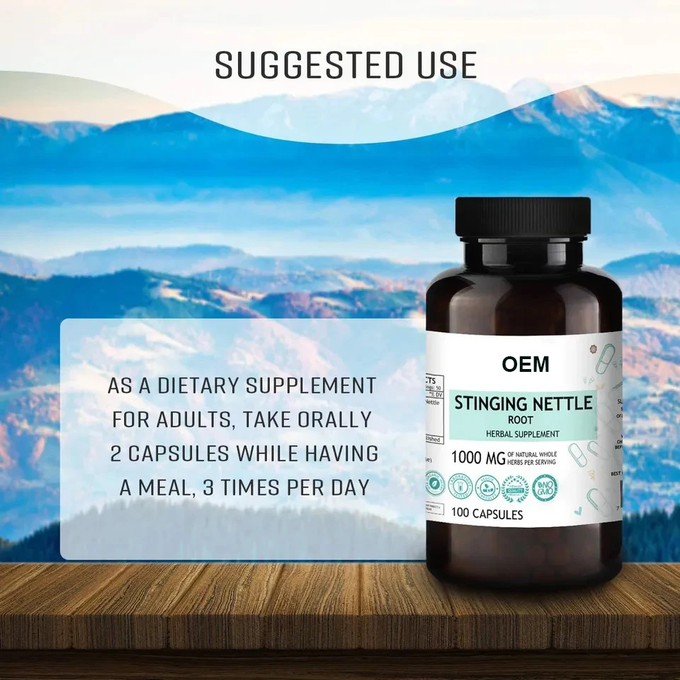 OEM травяные добавки в капсулах для корней крапивы с экстрактом диойки Urtica улучшения здоровья простаты и мочевыводящих путей