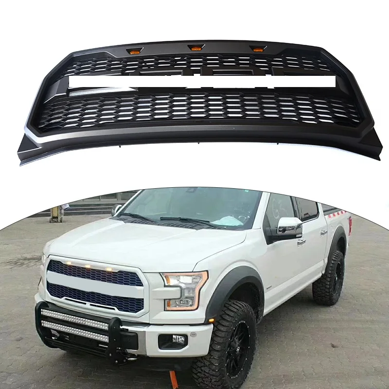 Передняя решетка со светодиодной подсветкой ABS Автозапчасти для Ford F150 2015-2017