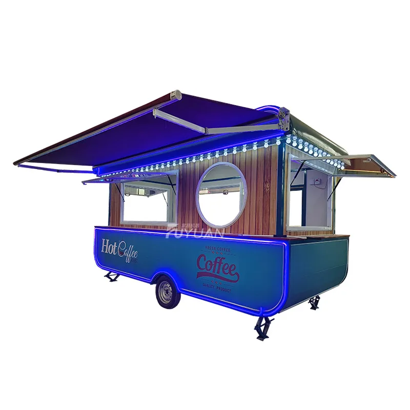 mobile coffee cart fast food trailer / food truck fast food trailer for sale