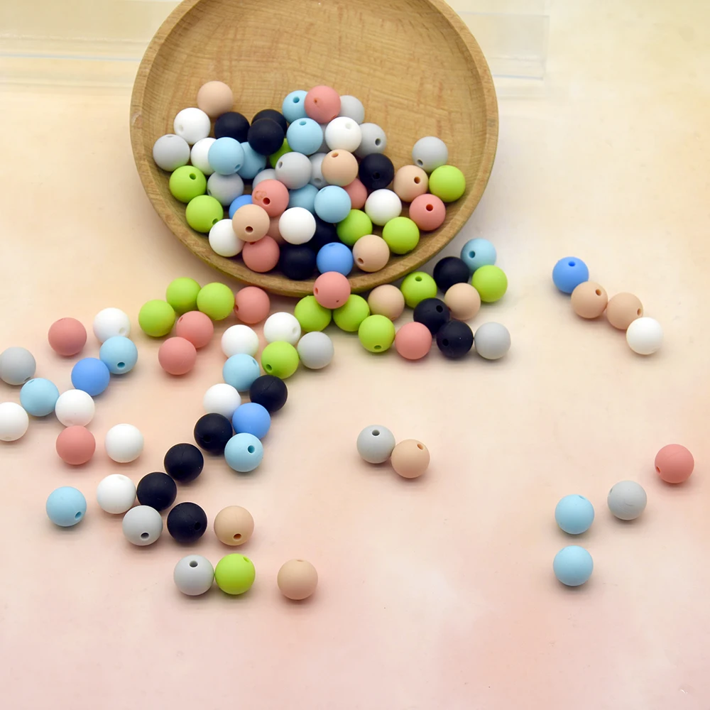 Bulk Round 11.5mm Rubber Beads Silicone Loose Beads For DIY Necklace Bracelet Jewelry Crafts Eco Friendly Silicone Beads