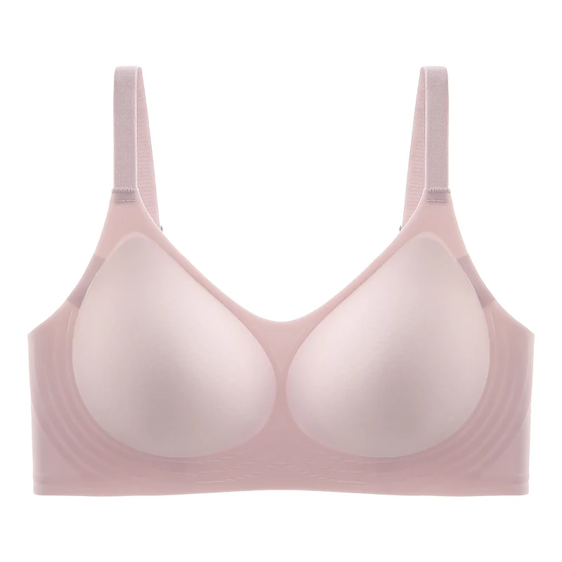 Wholesale Plus Size And Thin Jelly Glue breathe Seamless Underwear For Women Without Steel Ring Bra