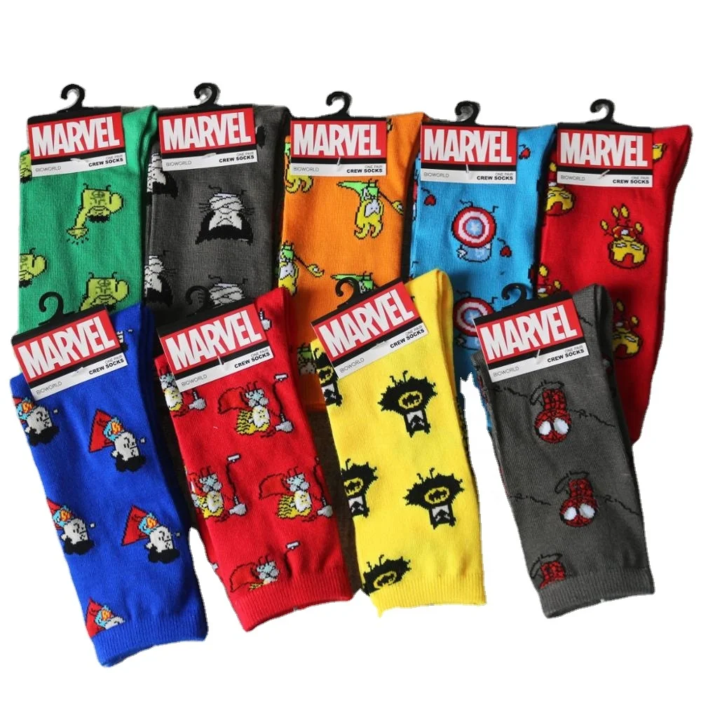 cotton funny calcetines unisex cute cartoon crew sox bulk wholesale make your own logo socks