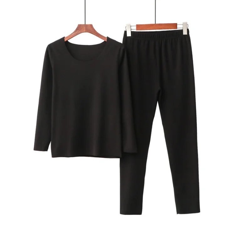 
2021 Autumn And Winter New Fever Thermal Underwear Set Autumn Clothes Long Pants Ladies Pajamas Bottoming Shirt Wholesale 