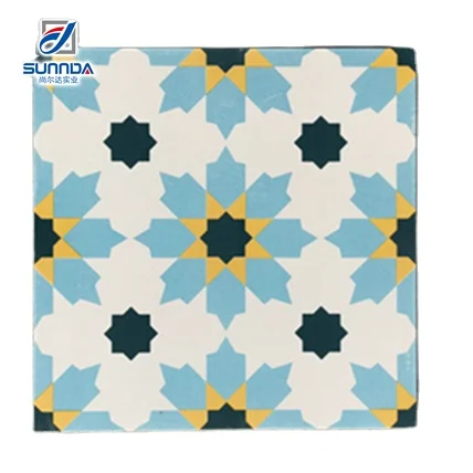 Vintage fashional porcelain ceramic Wall floor decoration Flower tile Matte surface colorful patterns for house cafe resteruant