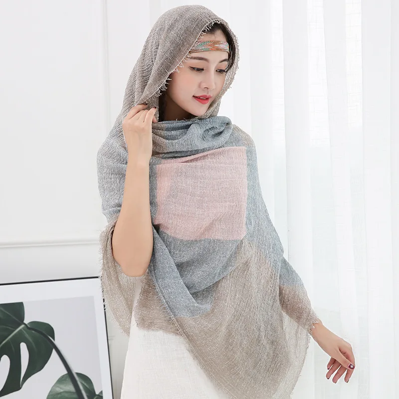 Printing European And American Style Print Long Shawl Tourism Muslim Hiijab Scarf Female Dubai Headscarf Long Wrap