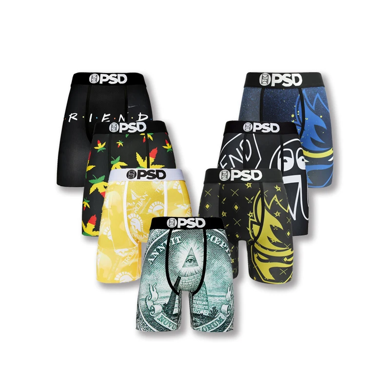 
2021 new style PSD plus size boxer briefs man PSD fitness shorts sports underwear 