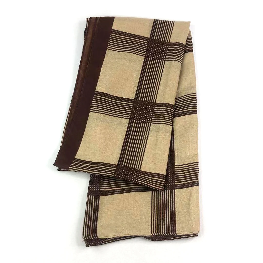 2022 Wholesale Custom Ladies Big Plaid Scarves Shawls Women Printed Scarf