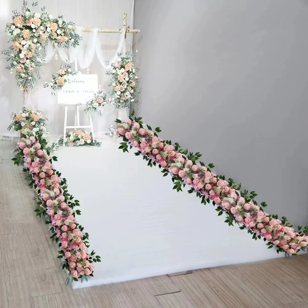 Wholesale 1 m Wedding Decor Flower Artificial White Rose Table Bouquet Artificial Plants Artificial Flower for Wedding