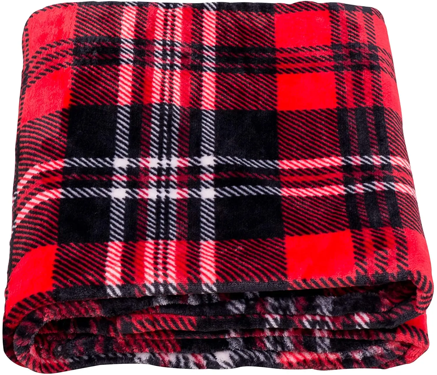 Custom Logo Sherpa Fleece Throw Blanket, Flannel Blanket, Christmas Plaid Warm Plush Microfiber Blanket for winter