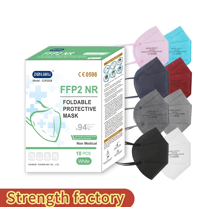 ZHONGJIANLE Safety Mascarillasl Facial Colorful FPP2 toppik black Shield facesheild FFP2 Mask mack black ffp2mask ce face maskss