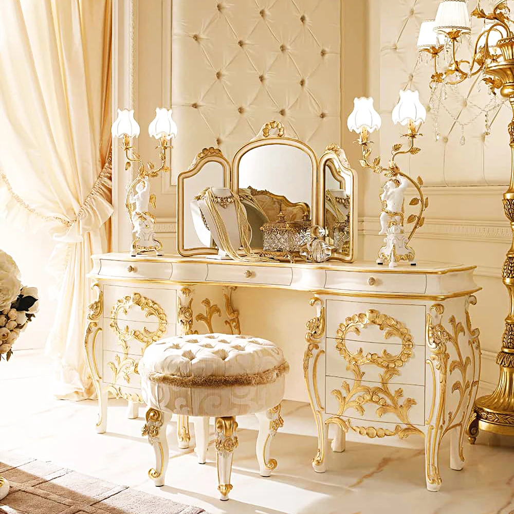 Новое поступление, французский деревенский стиль, полностью ручная резьба, золотой цветочный комод