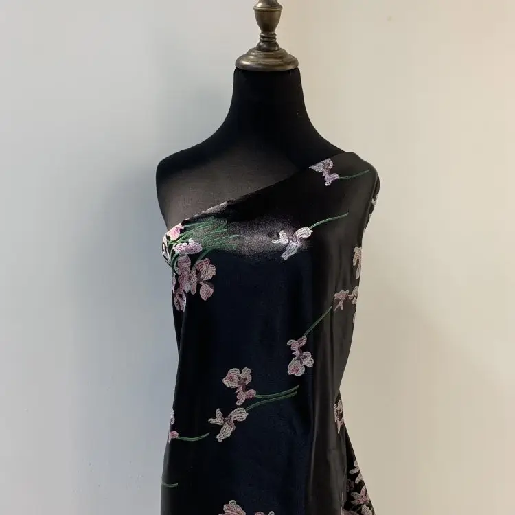 Wholesale polyester floral silk satin fabric satin digital print fabric
