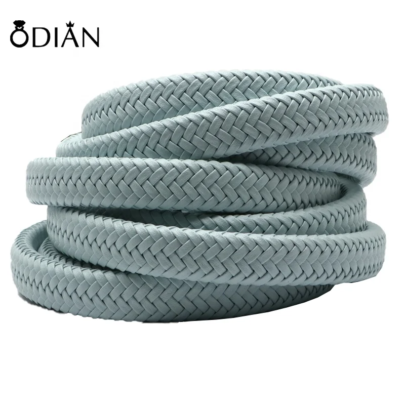 Fashion Jewelry Wide Braid Leather Rope Braid Leather Flat Cord for 12*6mm bracelets Making Rope for DIY