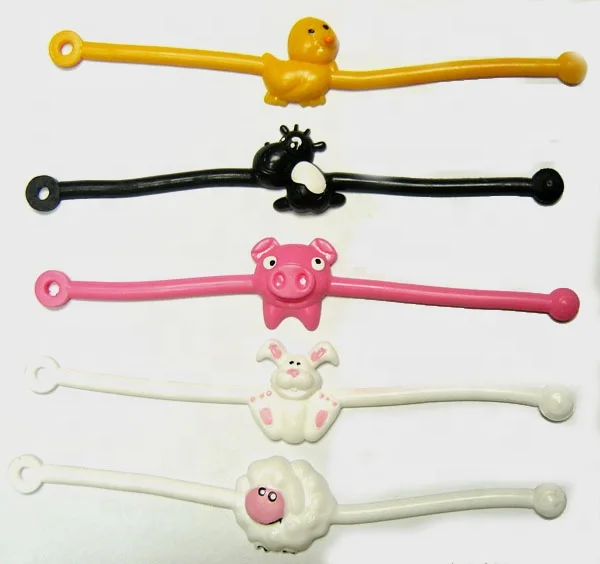 cheap price farm animal character rubber bracelet