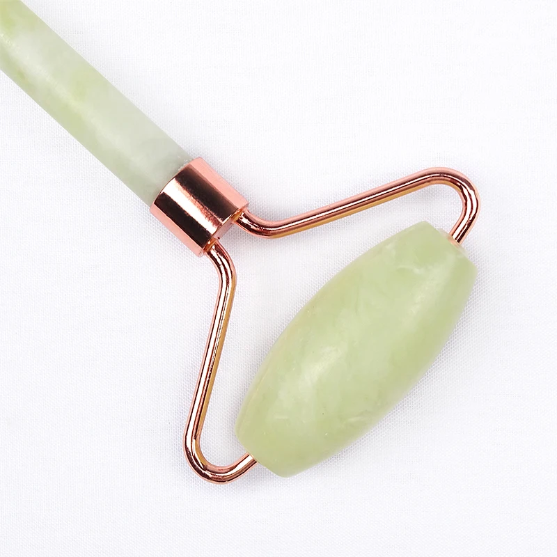 Custom Green Quartz Massager jade roller facial skin roller massager tool gua sha set