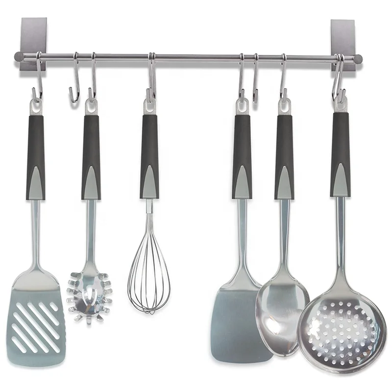 Durable Cooking Tools Stainless Steel Kitchen Cooking Utensils With Soft Touch Handle