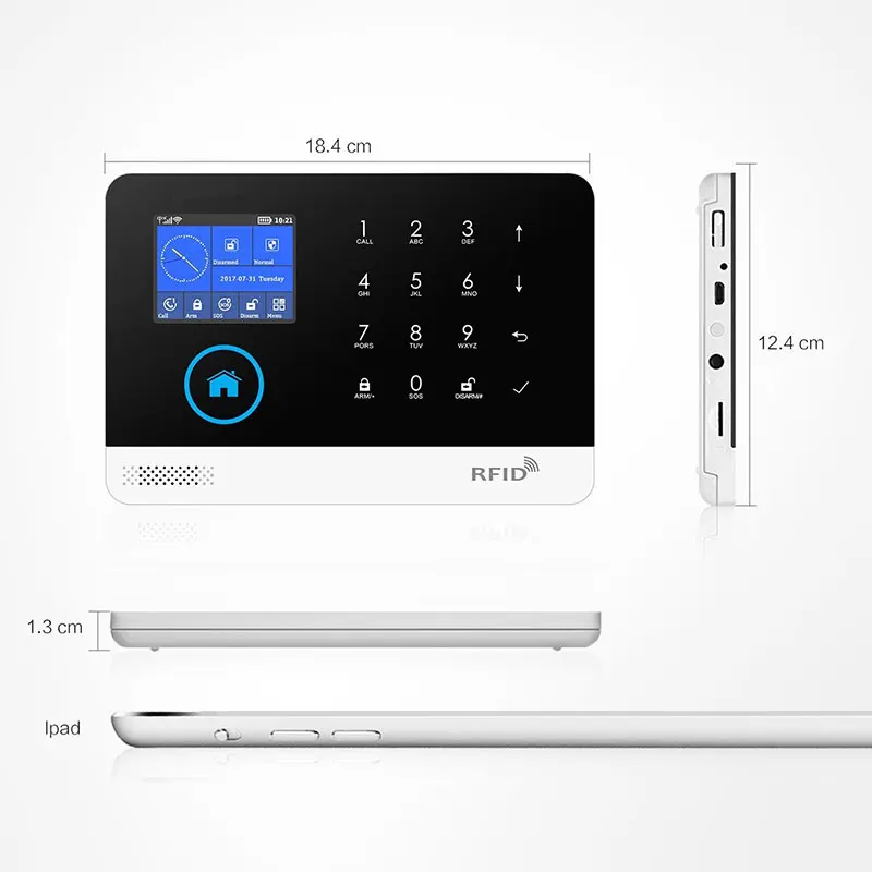 PGST 4G 3G GSM Wi-Fi система сигнализации Tuya Smart Life управление через приложение для домашней охранной сигнализации с пассивным датчиком двери умный комплект сигнализации