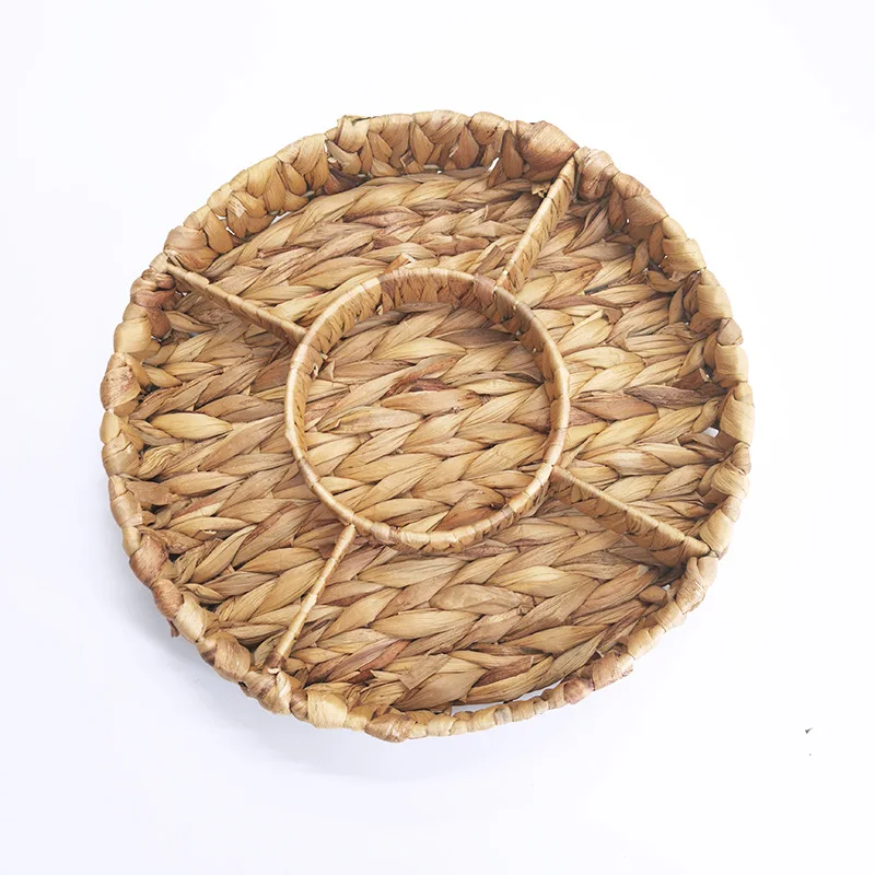 Hot-selling Water Hyacinth Storage Box Straw Household Storage Snack Basket Sundries Woven Fruit Basket