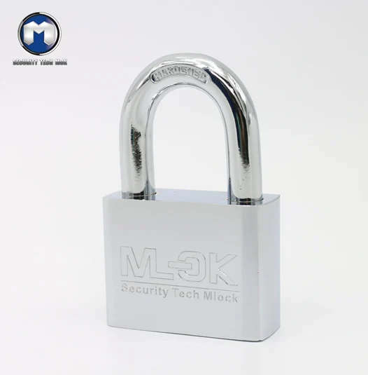 MOK W101 high security lock brass padlock master key system rectangular padlock chrome plated finished