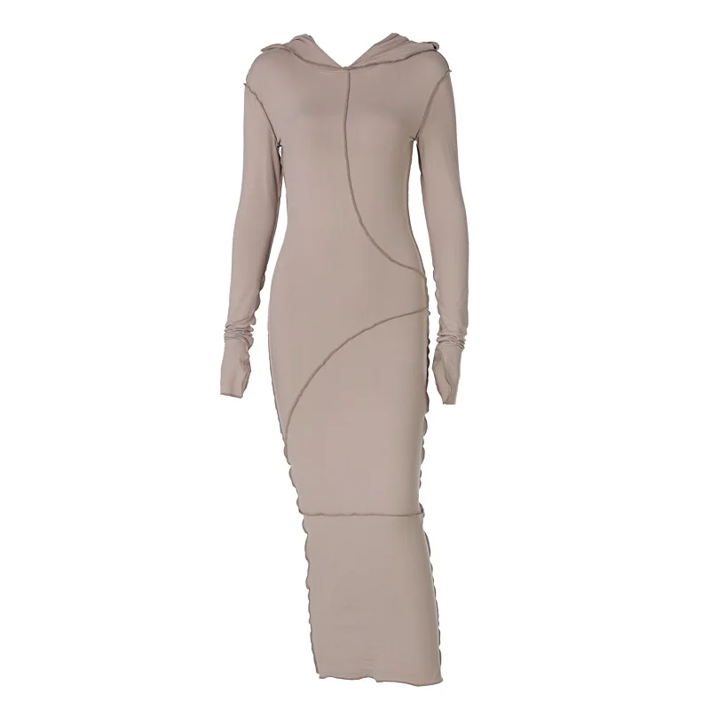 OEM 2022 Crochet Women Holiday Sexy Bandage Split Long Beachwear hoodie Robe tight Summer casual Bodycon Dress