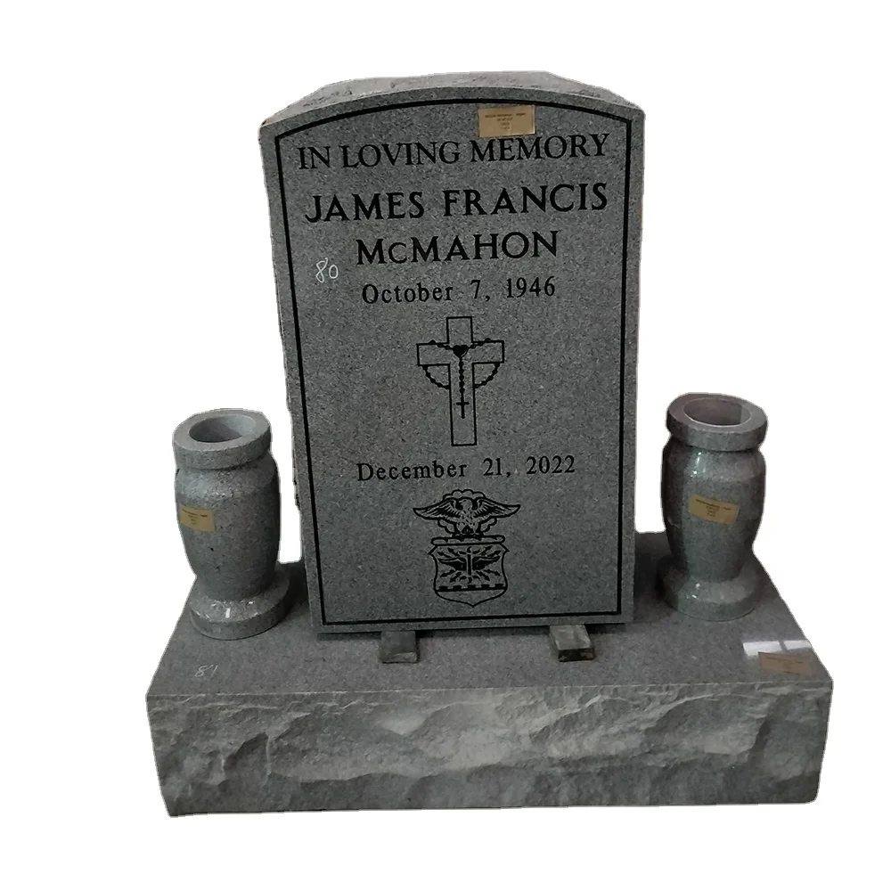 Flat Grave Marker in Cheap G603 Grey Granite Cemetery Memorials