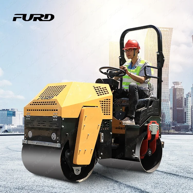 Double drum vibratory road roller soil compactor vibratory roller small drum asphalt roller for sale FYL-880