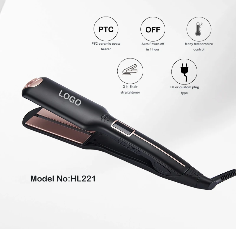 Flat Irons Hair Straightener Custom Professional  Wholesale Ceramic Personalized Brand Private Label Flat Iron