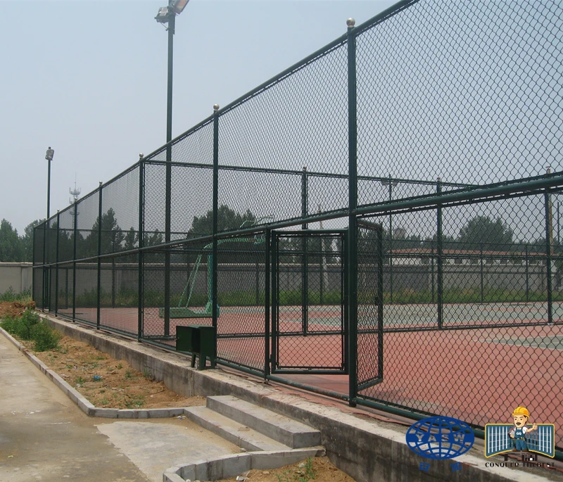 Plastic coated Green inside Hot dipped Galvanized chain link fence for wholesales