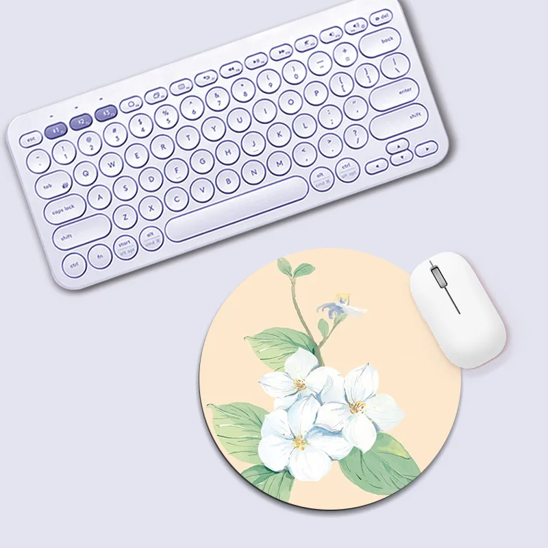 Promotional Soft natural rubber circular laptop mouse pad