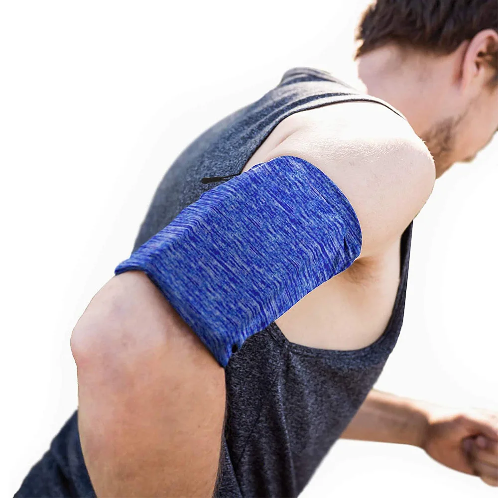 Wholesale customized logo outdoor sports mobile phone arm strap milk silk running exercise wrist cuff