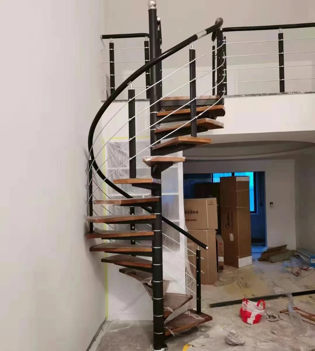 ECT Factory Steel Structure Small Spiral Staircase Metal Stairs