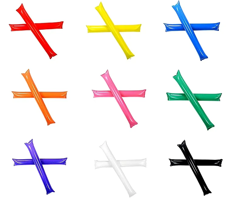 Custom Cheering Stick Balloons Bang Inflatable Sticks Thunder Red Blue Cheer Inflatable Stick Toys