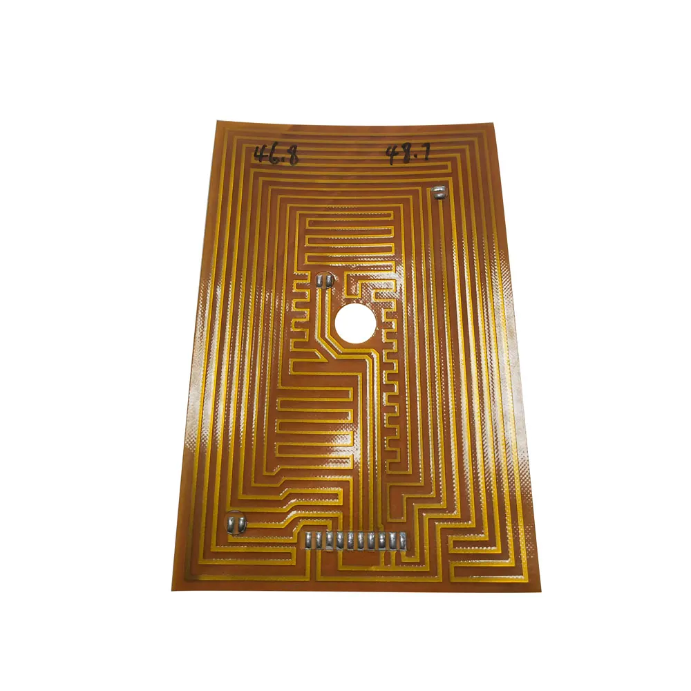 
23,5*68 мм 12В 22,86 Вт (6,3 Ом) Автомобильный зеркальный обогреватель полиимидный тонкопленочный нагреватель 5 мм Центр отверстия 150 мм свинцовый провод от короткого 