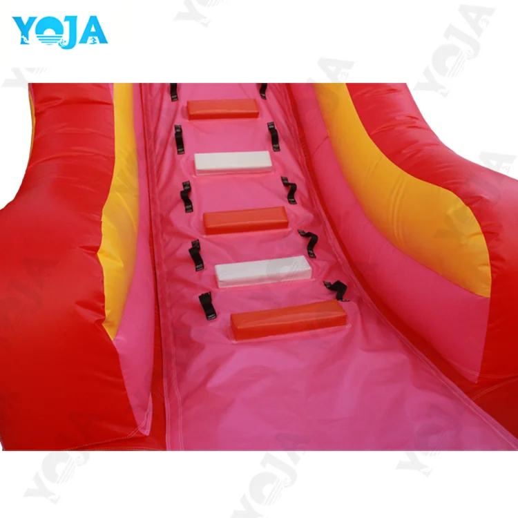 Commercial Fun City Inflatable Dry Slide Pink and white cat theme Inflatable Double Lanes Slides for Kids