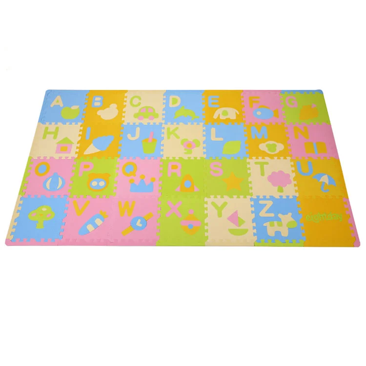 60cm wholesales non toxic health colorful eva foam puzzle mats playmet large baby kids play puzzle crawling mat