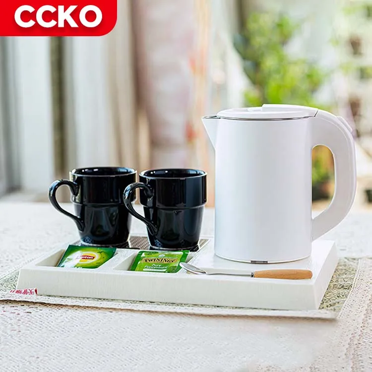 0.8L Black Hotel Household Kitchen Appliances High Quality 0.8L Portable Coffee Tea Water Kettle Electric Kettle With Tray Set