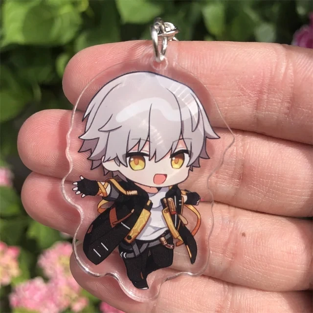 Honkai Star Rail Pom-Pom Jing Yuan Yanqing Himeko Keychain Accessories Anime Game Cosplay Pendant Prop Badge