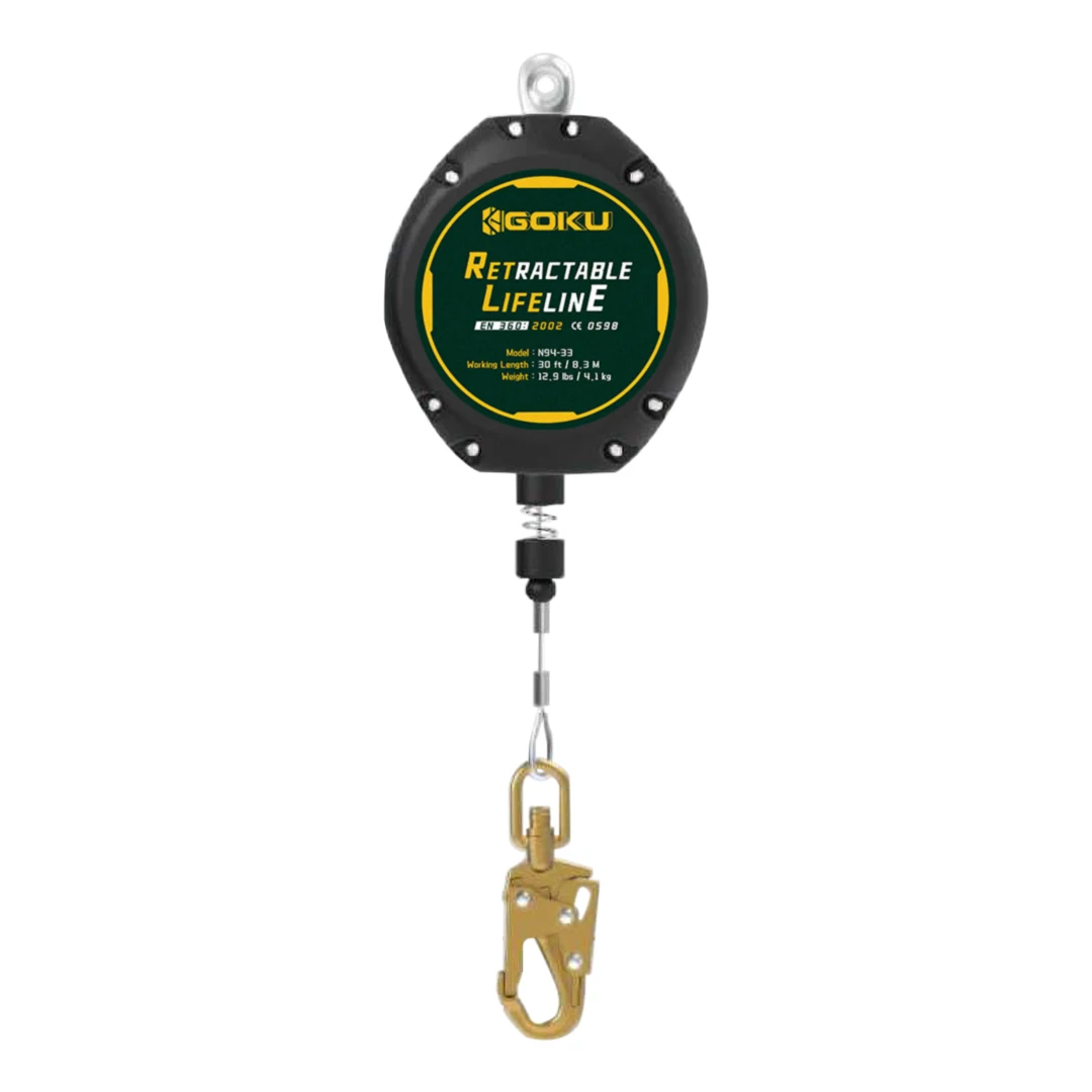 Heavy Duty  20m Cable Self Retracting Lifeline ANSI  SRL Device Swivel Top  Cable With Snap Hook Fall Arrest Safety Yoyo