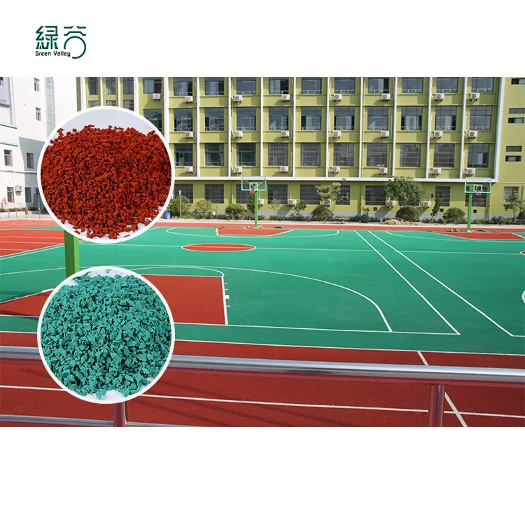 Зеленая долина оптовая продажа цветные резиновые гранулы EPDM для резинового напольного покрытия игровой