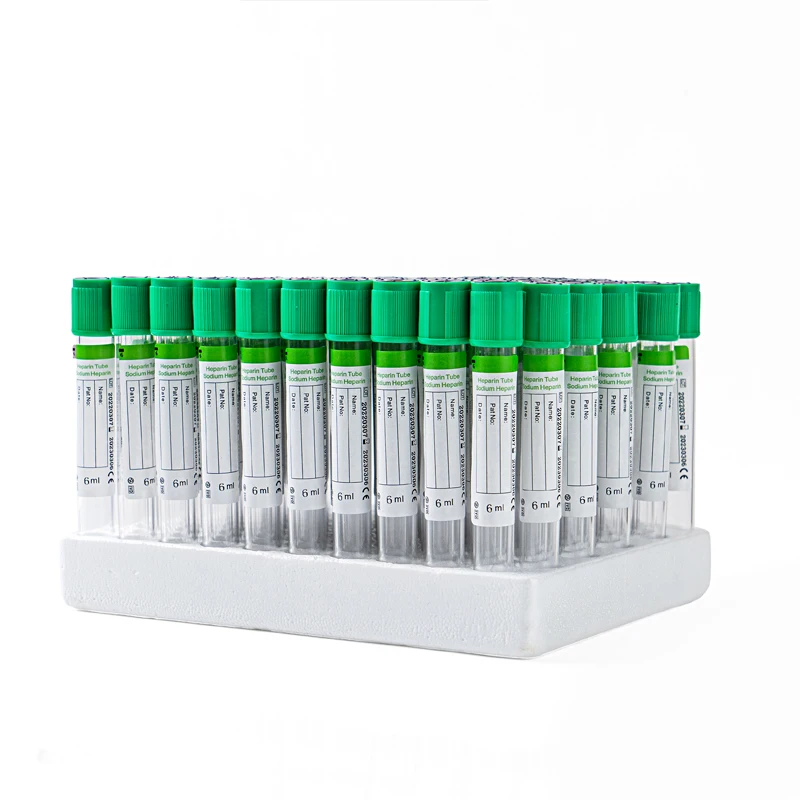Одноразовая Медицинская вакуумная трубка гепарина крови (Литиевый гепарин)