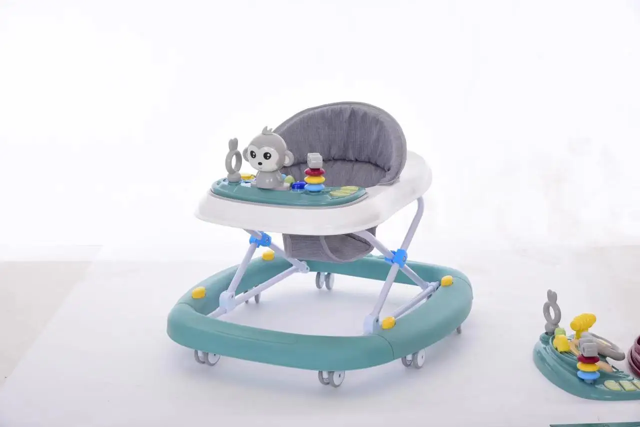 High Quality Plastic Musical Baby Activity Walker Rocking Horse Toddler Walker with Anti-Rollover Feature Hand Push Walkers