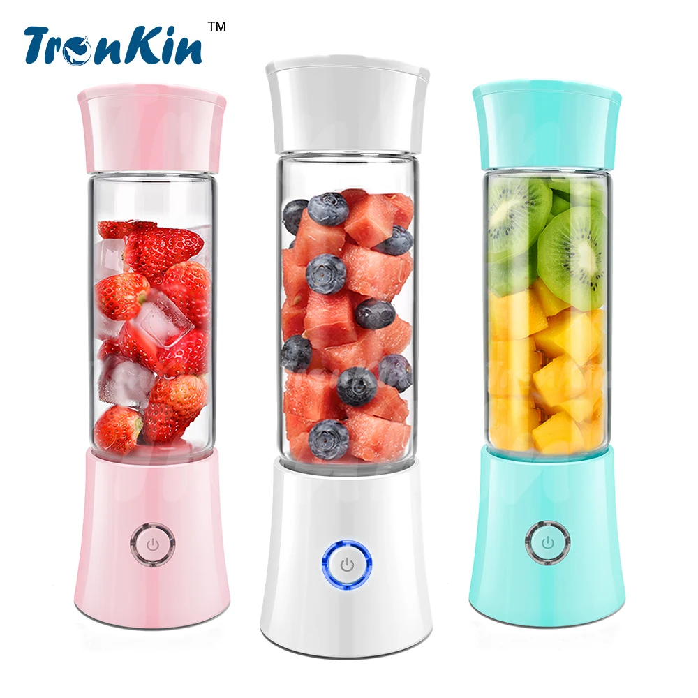 New 500ml Portable Smoothie Mixer Personal Juicer Six Blades Fruit Rechargeable Mixer