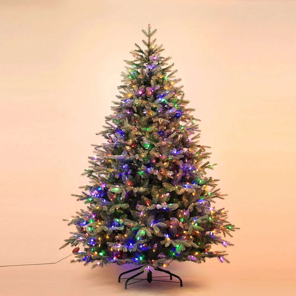 Factory hot sale PE tree PVC mixed pre-lit Christmas Tree Arbol de Navidad  6FT/7FT/8FT  Factory Customization Christmas Trees