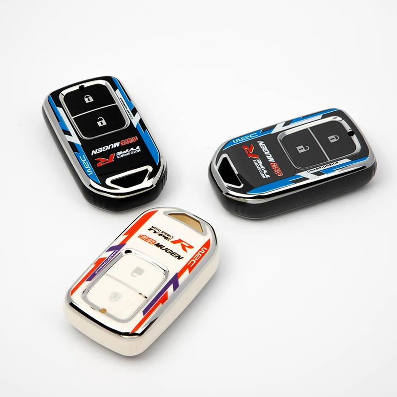 Golden TPU Protective Car Key Case Cover for Honda Accord and Odyssey Soft 2/3 Button Remote Shell Car Accessories