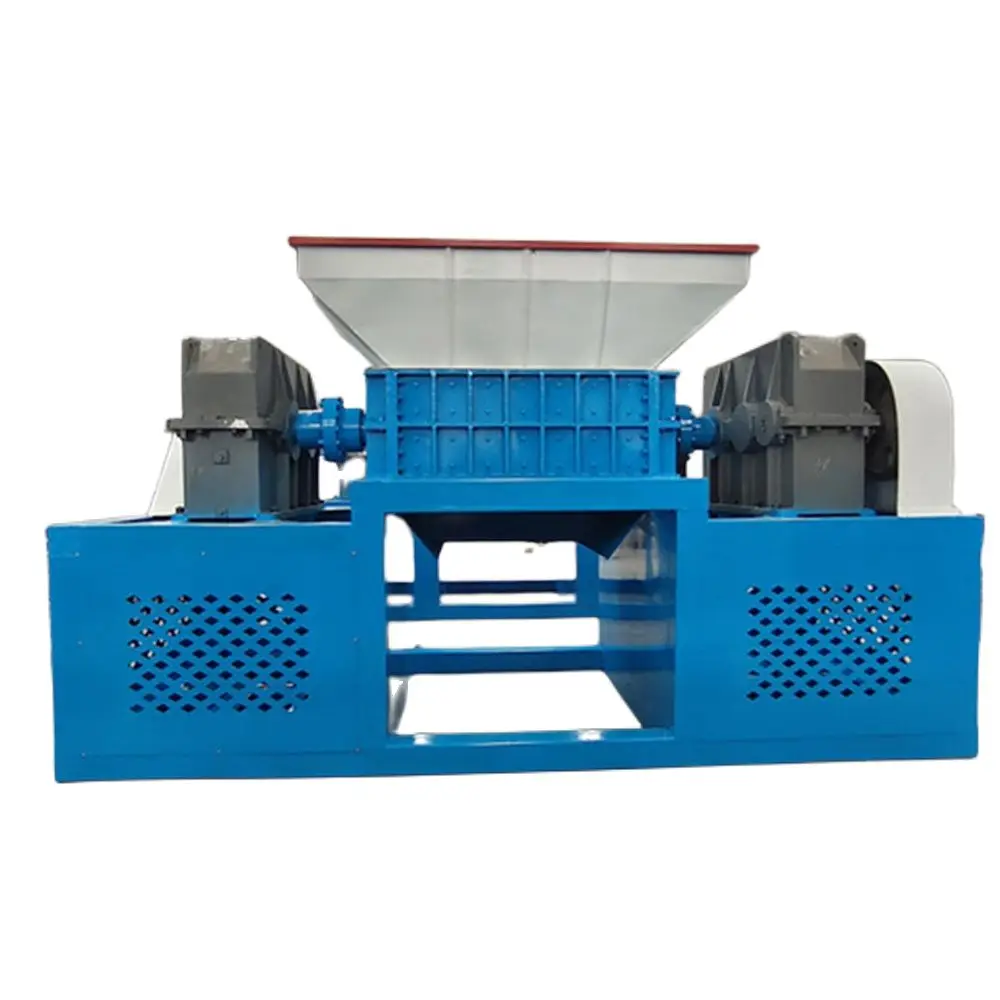 Low price plastic products shredder Household garbage medical waste twin shaft shredder
