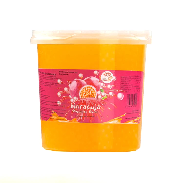 China Made 3kg bubble tea raw material passion fruit Popping Boba for drinks