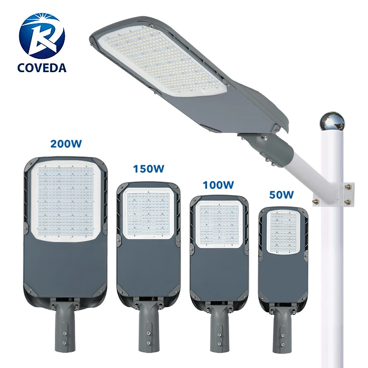 COVEDA OEM/ODM IP65 Waterproof 50w 100w 150w 200w Outdoor Led Street Light With Sensor